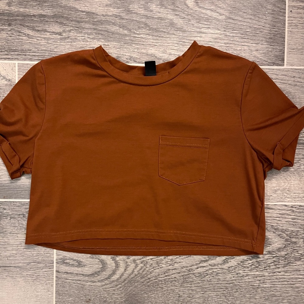 Brown/Orange Crop Top
